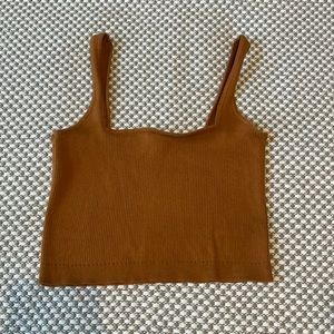 GARAGE Square Neck Knit Tank